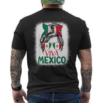 Mexico Independence Day Viva Mexican Flag Pride Hispanic Men's T-shirt Back Print - Seseable