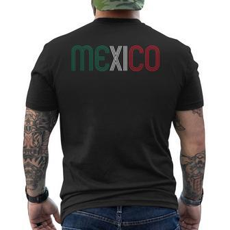 Mexico Mexican Flag Camisa Mexicana Men's T-shirt Back Print | Mazezy