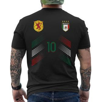 Mexico Soccer Fans Jersey Mexican Flag Football Lovers Mens Back Print T-shirt - Seseable