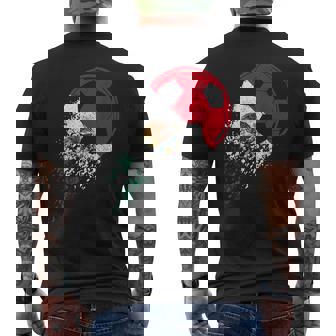 Mexico Soccer Mexican Flag Pride Soccer Player Mens Back Print T-shirt | Mazezy