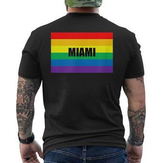 Miami Florida Gay 2018 Pride Mens Back Print T-shirt | Mazezy