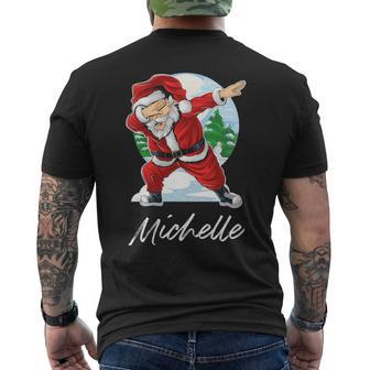 Michelle Name Gift Santa Michelle Mens Back Print T-shirt - Seseable