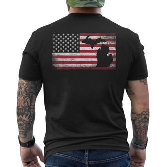 Michigan 4Th Of July American Flag Usa America Patriotic Mens Back Print T-shirt | Mazezy