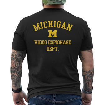 Michigan Video Espionage Men's T-shirt Back Print - Thegiftio UK