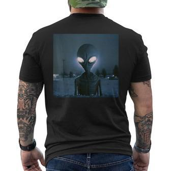Midnight Winter Alien Alien Funny Gifts Mens Back Print T-shirt | Mazezy