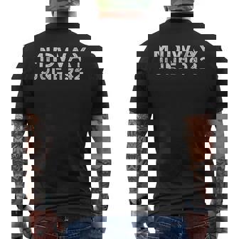 Midway - Commemorative Battle Of Midway Mens Back Print T-shirt | Mazezy