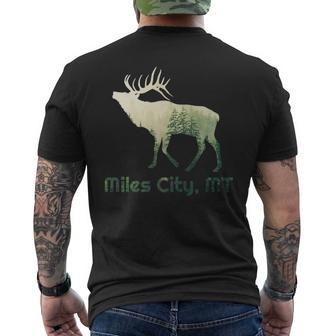 Miles City Mt Pride Elk Forest Wildlife Nature Mountain Gift Mens Back Print T-shirt | Mazezy