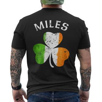 Miles Name Gift - Lucky Irish Pride Mens Back Print T-shirt | Mazezy