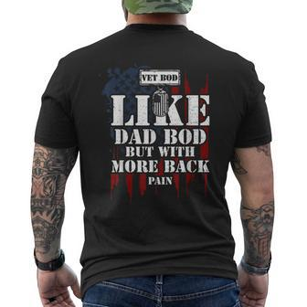 Military Vet Bod Like Dad Bod But With More Back Veteran Men's T-shirt Back Print | Mazezy