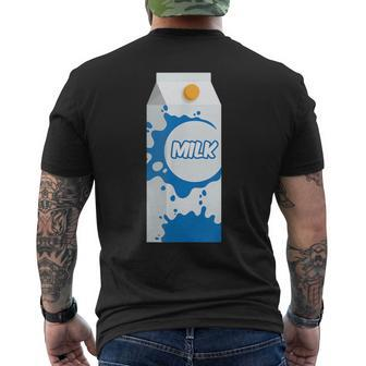 Milk Carton For Dairy Lover Men's T-shirt Back Print | Mazezy