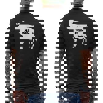 Milk Dairy Cow Graphic Men's Back Print T-shirt | Mazezy