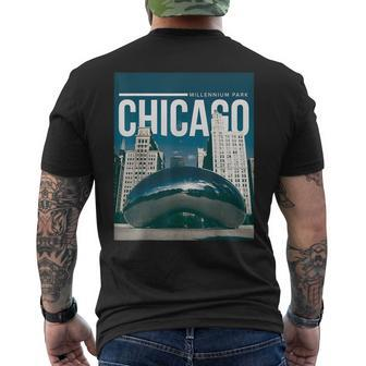 Millennium Park Bean May The Clout Be With Chicago Poster Men's T-shirt Back Print | Mazezy