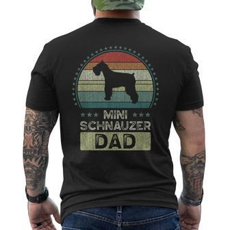 Mini Schnauzer Dad Fathers Day Miniature Schnauzer Daddy Mens Back Print T-shirt - Seseable