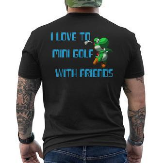 Miniature Golf Mini Golf Golf Ball Men's T-shirt Back Print | Mazezy