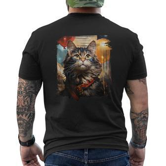 Minuet Cat Party Hat Men's T-shirt Back Print | Mazezy