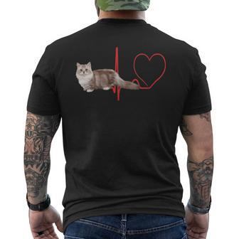 Minuet Napoleon Cat Heartbeat Ekg For Cats Lover Men's T-shirt Back Print | Mazezy