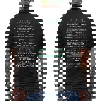 Mitchell Name Gift Mitchell Completely Unexplainable Mens Back Print T-shirt | Seseable UK