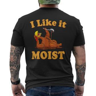 I Like It Moist Thanksgiving Foods Family Group Set Men's T-shirt Back Print - Monsterry