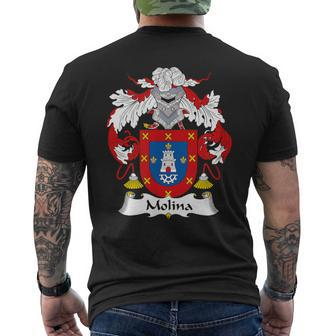 Molina Coat Of Arms Family Crest Men's T-shirt Back Print | Mazezy