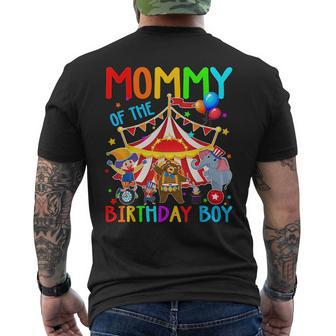 Mommy Of The Birthday Boy Carnival Circus Themed Family Bday Mommy Funny Gifts Mens Back Print T-shirt | Mazezy