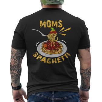 Moms Spaghetti Food Lovers Novelty For Women Men's Back Print T-shirt | Mazezy CA