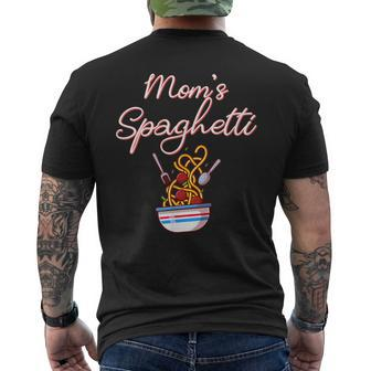 Moms Spaghetti And Meatballs Meme Food For Women Men's Back Print T-shirt | Mazezy AU