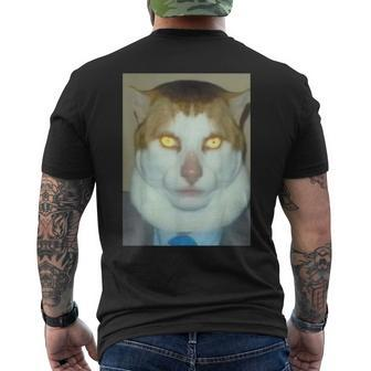 Monday Left Me Broken Cat Mens Back Print T-shirt - Seseable