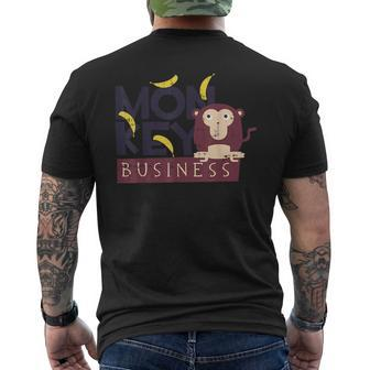 Monkey Business Costume Cute Easy Halloween Gift Mens Back Print T-shirt | Mazezy