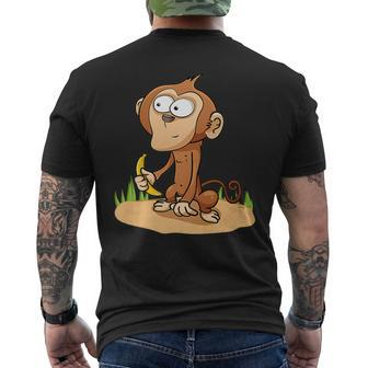 Monkey Grivet Rhesus Macaque Crab-Eating Macaque Men's T-shirt Back Print | Mazezy