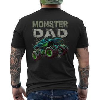 Monster Truck Dad Family Matching Monster Truck Lovers Mens Back Print T-shirt | Mazezy