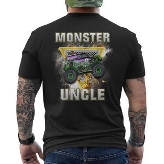 Monster Truck Are My Jam Monster Truck Uncle Men's T-shirt Back Print - Seseable