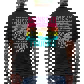 Monster Trucks Are My Jam Engines Truck Car Lovers Trucker Trucker Funny Gifts Mens Back Print T-shirt | Mazezy