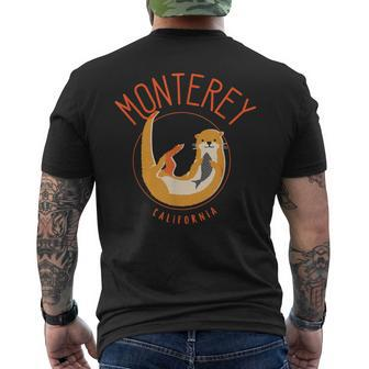 Monterey California Sea Otter Men's T-shirt Back Print | Mazezy