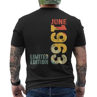 Month June 1963 Year 1963 Retro 1963 Vintage 1963 Since 1963 Mens Back Print T-shirt | Mazezy