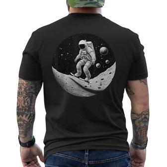Moon Boarding Astronaut Funny Moon Funny Gifts Mens Back Print T-shirt | Mazezy UK