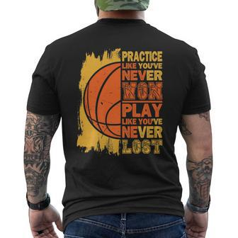 Motivational Basketball Quote Basketball Player Mens Back Print T-shirt | Mazezy
