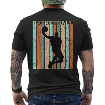 Motivational Basketball Retro Distressed Vintage Birthday Mens Back Print T-shirt | Mazezy CA