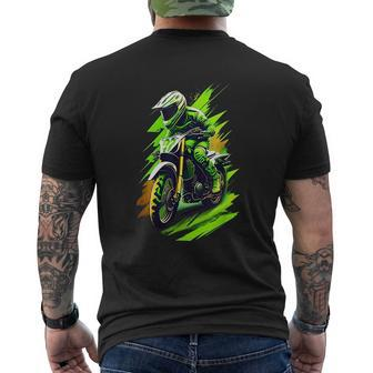 Motocross Dirt Bike Motocross Dirtbike Enduro Mens Back Print T-shirt - Seseable