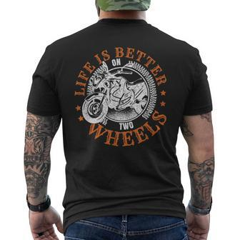 Motorcycle Biker Pride Motorcyclist Bike Rider Mens Back Print T-shirt | Mazezy
