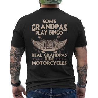 Motorcycle For Grandpa Men Biker Motorcycle Rider Men's Back Print T-shirt | Mazezy