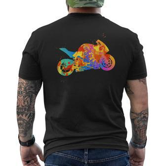 Motorcycle Superbike Graphic - Biker Designs Mens Back Print T-shirt - Monsterry