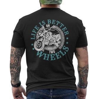 Motorcyclist Men Rider Motorcycle Biker Mens Back Print T-shirt | Mazezy