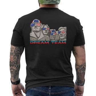 Mount Rushmore 4Th Of July Funny Patriotic Presidents Team 1 Mens Back Print T-shirt - Monsterry AU