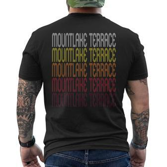 Mountlake Terrace Wa Vintage Style Washington Men's T-shirt Back Print | Mazezy