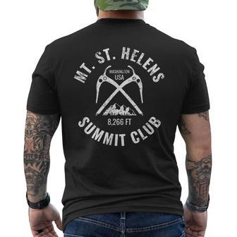 Mt St Helens Summit Club Mount Saint Helens Men's T-shirt Back Print | Mazezy