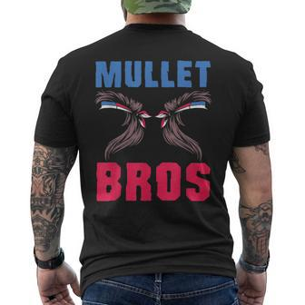Mullet Bros - Mullet Pride Funny Redneck Mullet Mens Back Print T-shirt | Mazezy