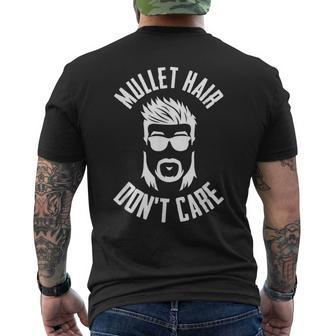 Mullet Hair Dont Care - Mullet Pride Funny Redneck Mullet Mens Back Print T-shirt | Mazezy