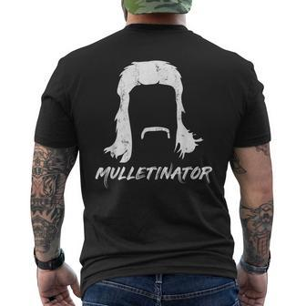 Mulletinator - Funny Mullet Pride Mens Back Print T-shirt | Mazezy