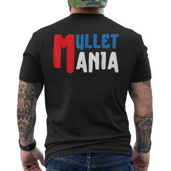 Mulletmania - Funny Redneck Mullet Pride Mens Back Print T-shirt | Mazezy