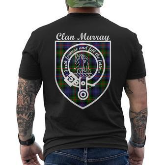 Murray Surname Last Name Scottish Clan Tartan Badge Crest Funny Last Name Designs Funny Gifts Mens Back Print T-shirt | Mazezy